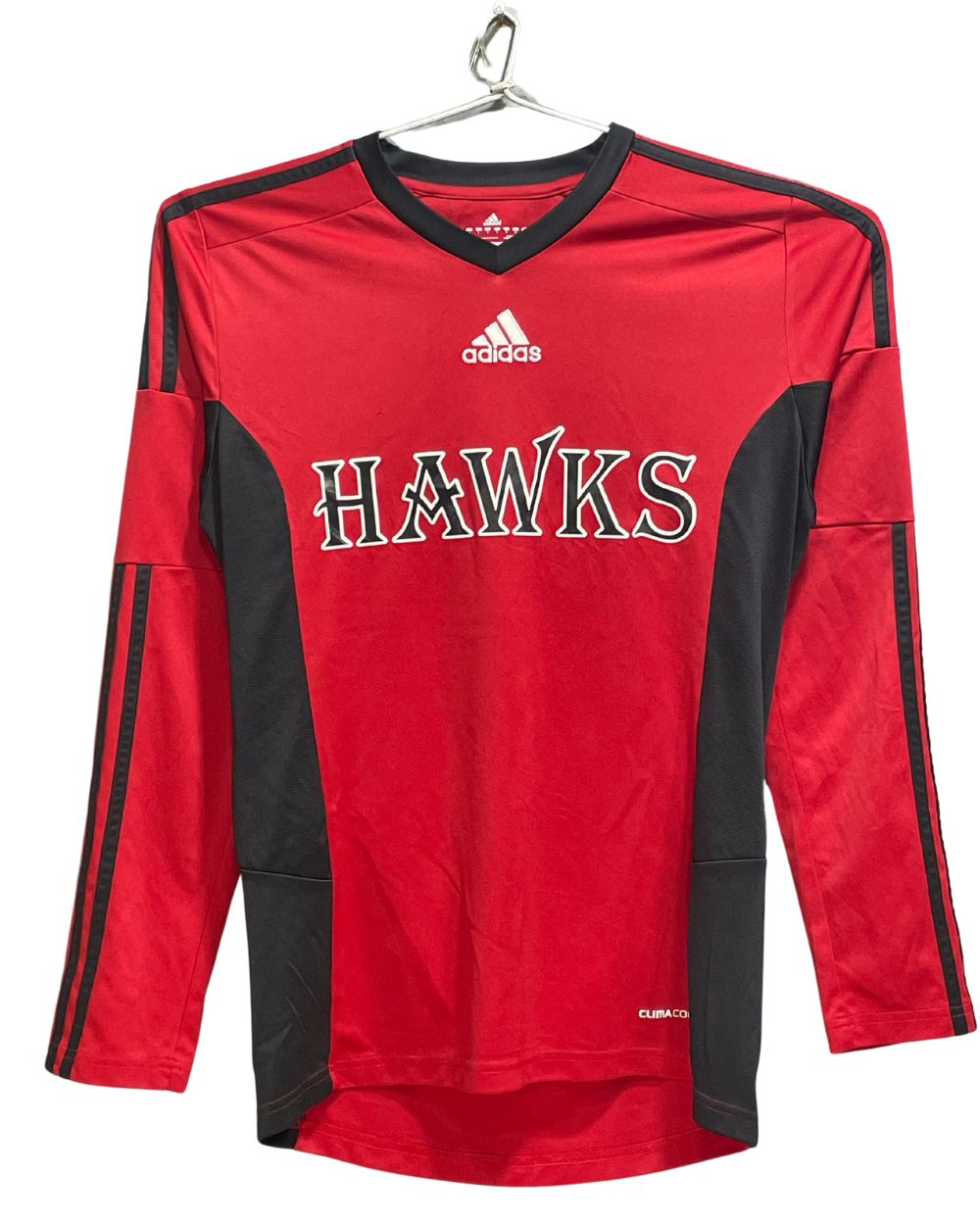 Adidas Red Polyester Jersey Sport For Women T Shirt Small - Preloved Labels