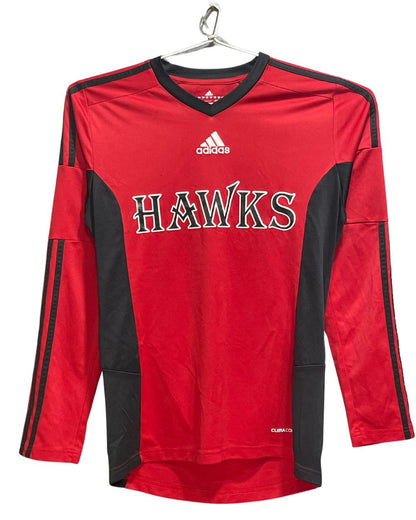 Adidas Red Polyester Jersey Sport For Women T Shirt Small - Preloved Labels