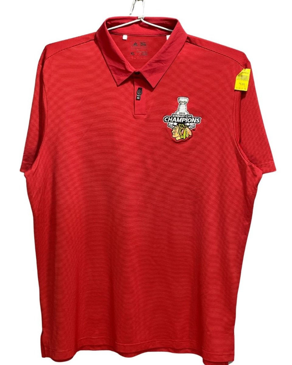 Adidas Red Polyester Sport Polo T Shirt For Men X Large - Preloved Labels