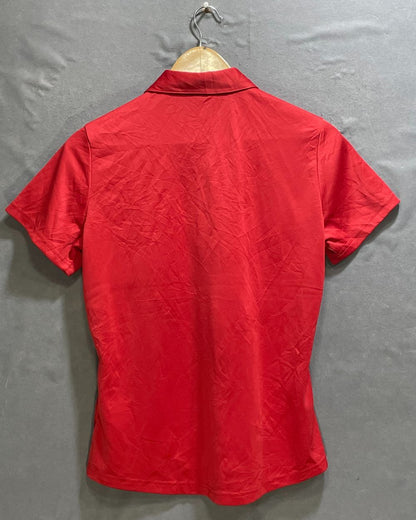 Adidas Red Sport For Women Polo T Shirt Medium - Preloved Labels