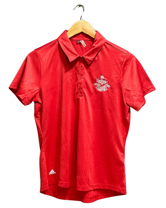 Adidas Red Sport For Women Polo T Shirt Medium - Preloved Labels