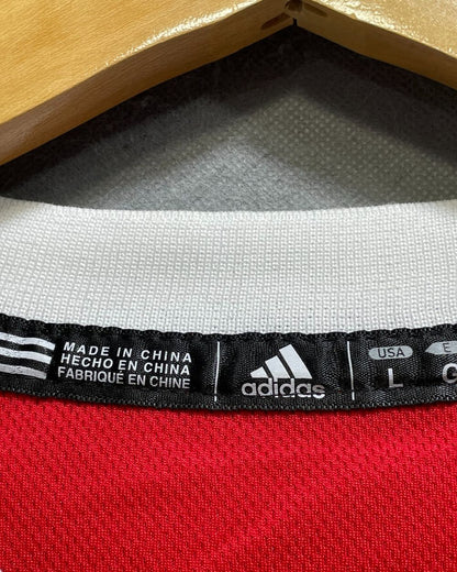 Adidas Red Sport For Women Vest T Shirt L - Preloved Labels
