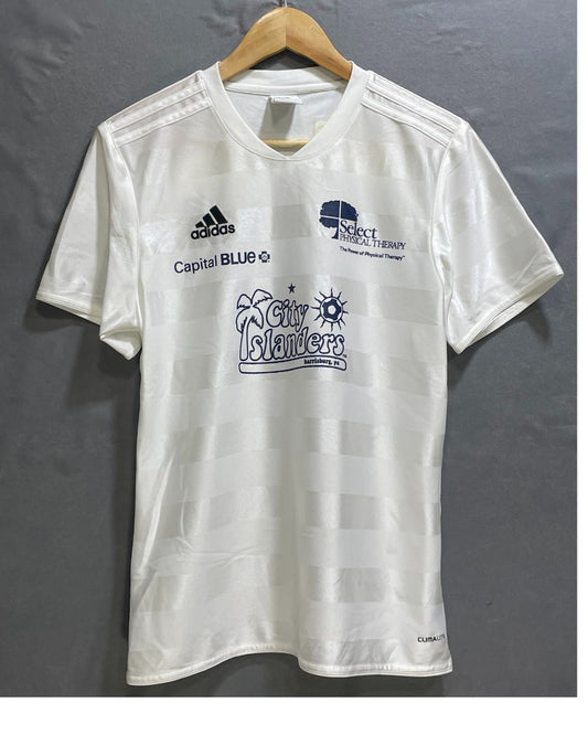 Adidas White Polyester Jersey Sport For Women T Shirt Medium - Preloved Labels
