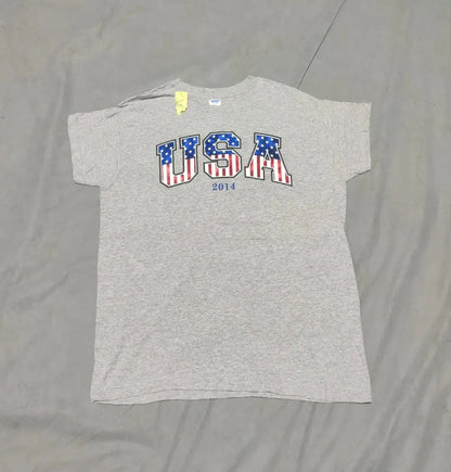 USA Men Cotton Gray T Shirt L – Preloved Labels (view 2)