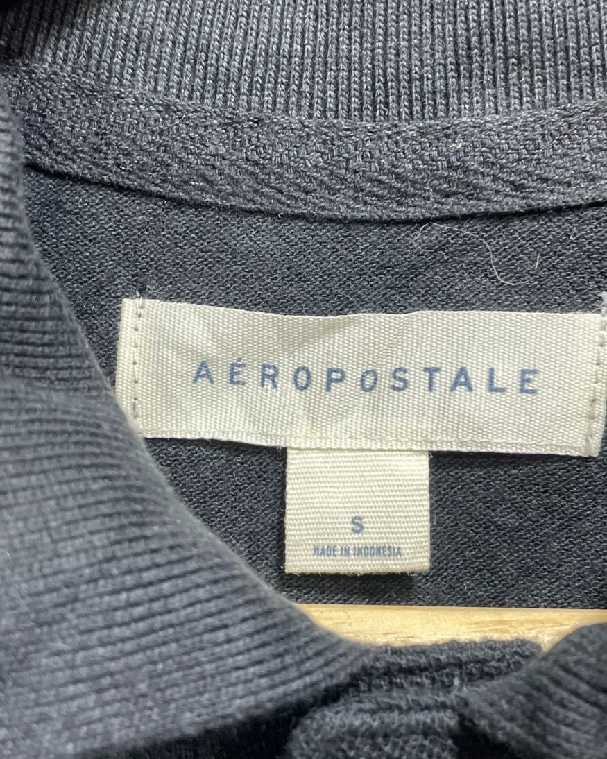 Aeropostale Black Cotton Jersey Polo T Shirt For Men S - Preloved Labels
