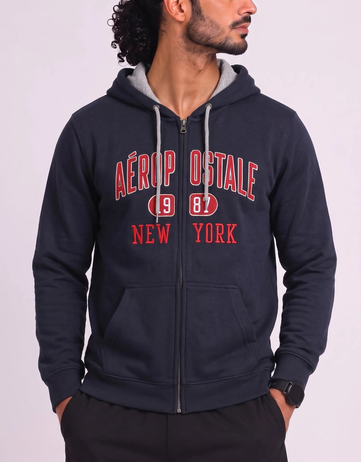 Aeropostale Men Cotton Fleece Black Zipper XL – Preloved Labels