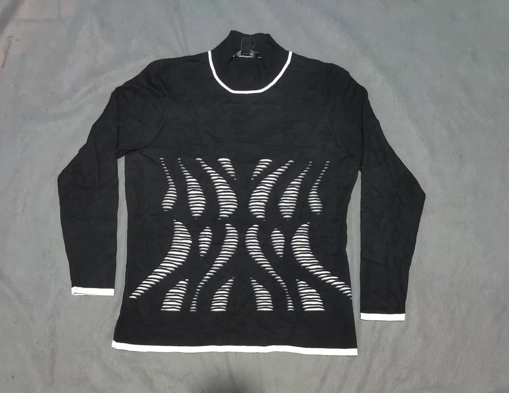 Alison Sheri Women Viscose Black Sweater M – Preloved Labels (view 3)
