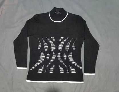 Alison Sheri Women Viscose Black Sweater M – Preloved Labels (view 3)