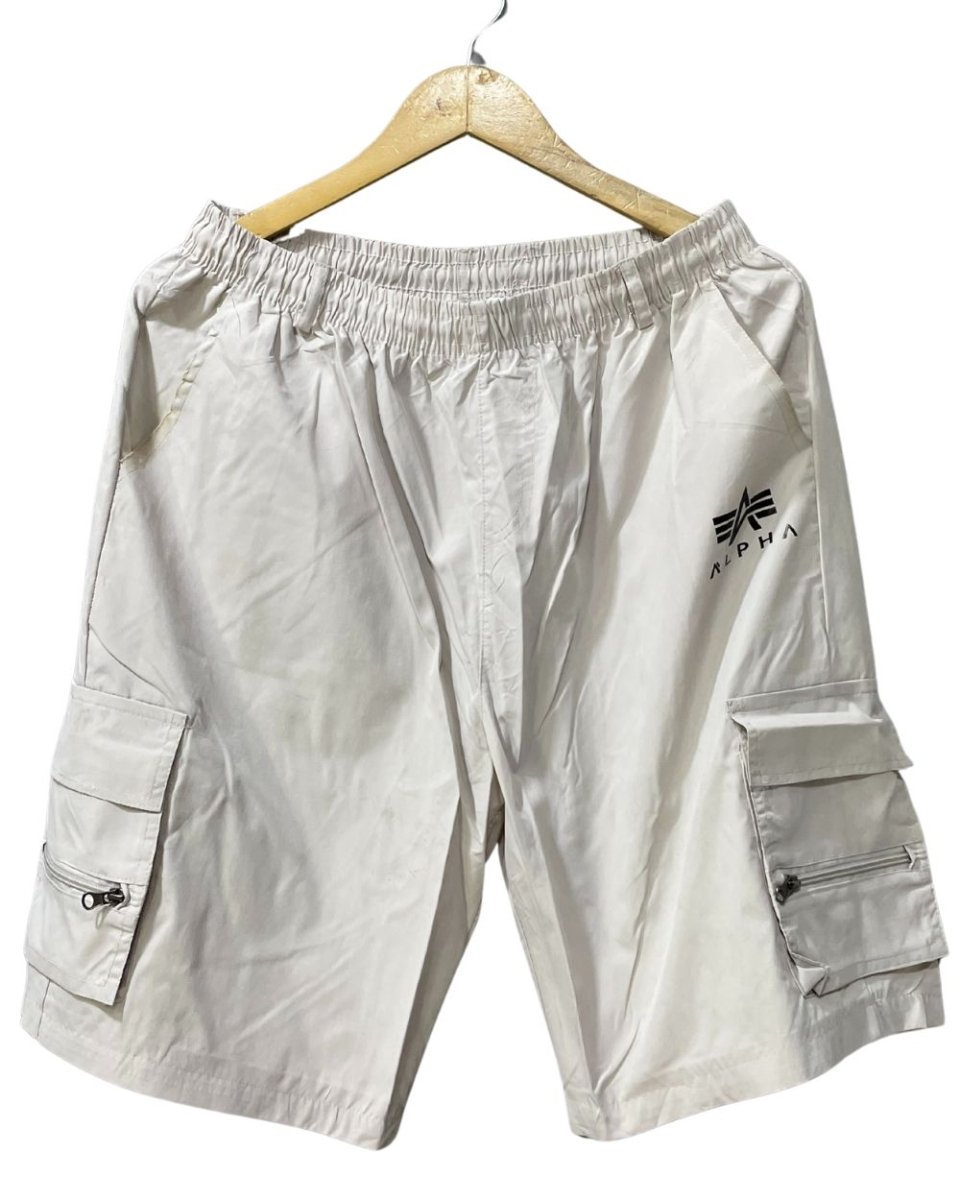 Alpha Cream Cotton Short For Men L - Preloved Labels