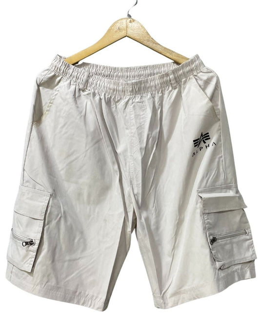 Alpha Cream Cotton Short For Men L - Preloved Labels