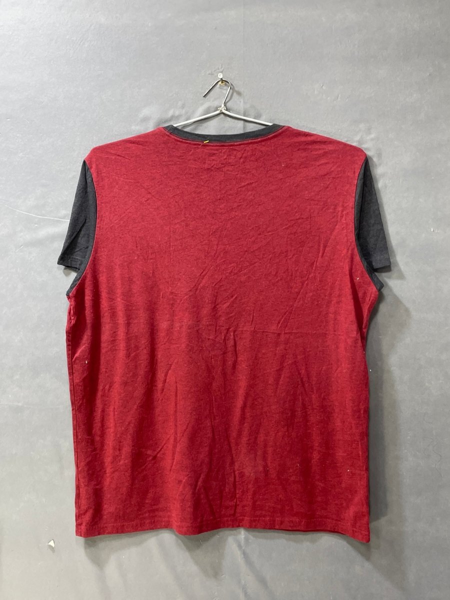 American Eagle Maroon Cotton T Shirt For Men L - Preloved Labels