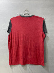 American Eagle Maroon Cotton T Shirt For Men L - Preloved Labels