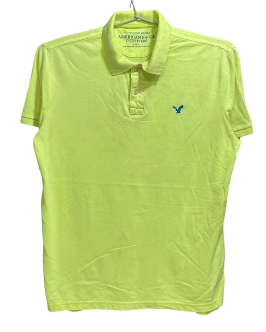 American Eagle Yellow Cotton Jersey Polo T Shirt For Men L - Preloved Labels