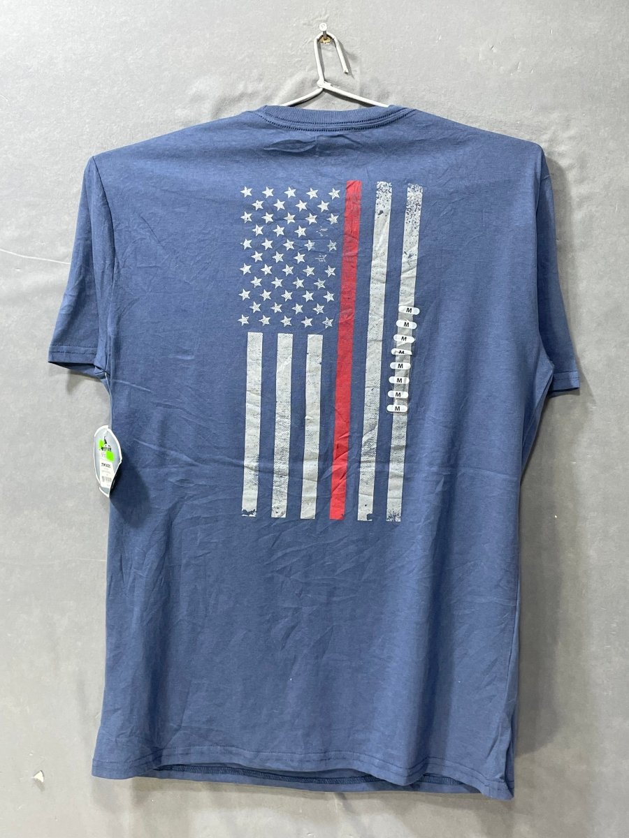 American Pride Blue Cotton T Shirt For Men M - Preloved Labels