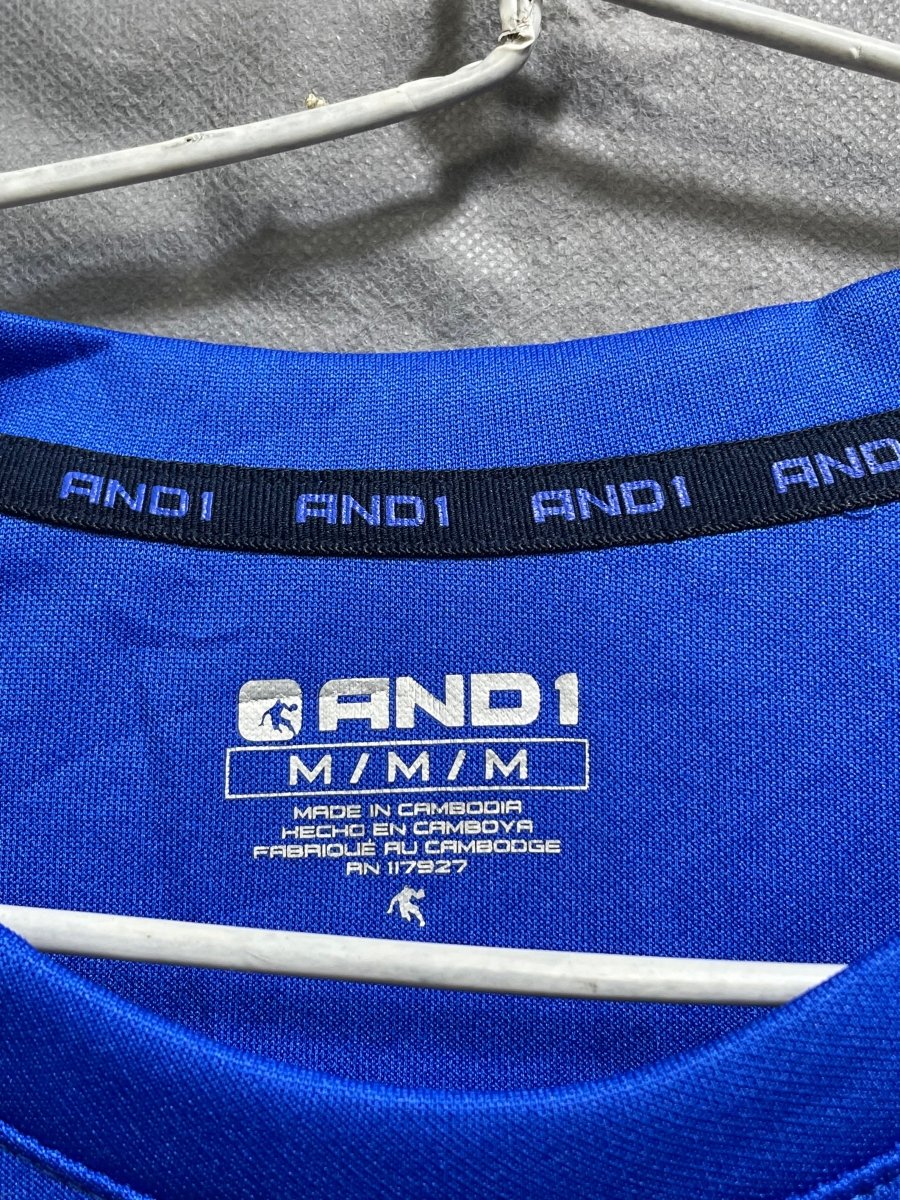 AND1 Blue For Men Sports T Shirt M - Preloved Labels