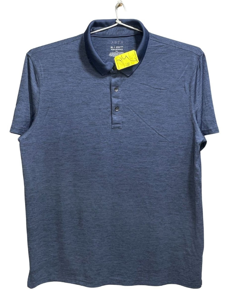 APT.9 Blue Polyester Sport Polo T Shirt For Men X Large - Preloved Labels