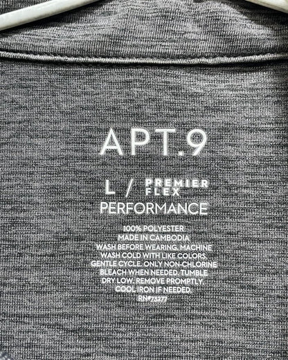 APT.9 Grey Polyester Sport Polo T Shirt For Men Small - Preloved Labels