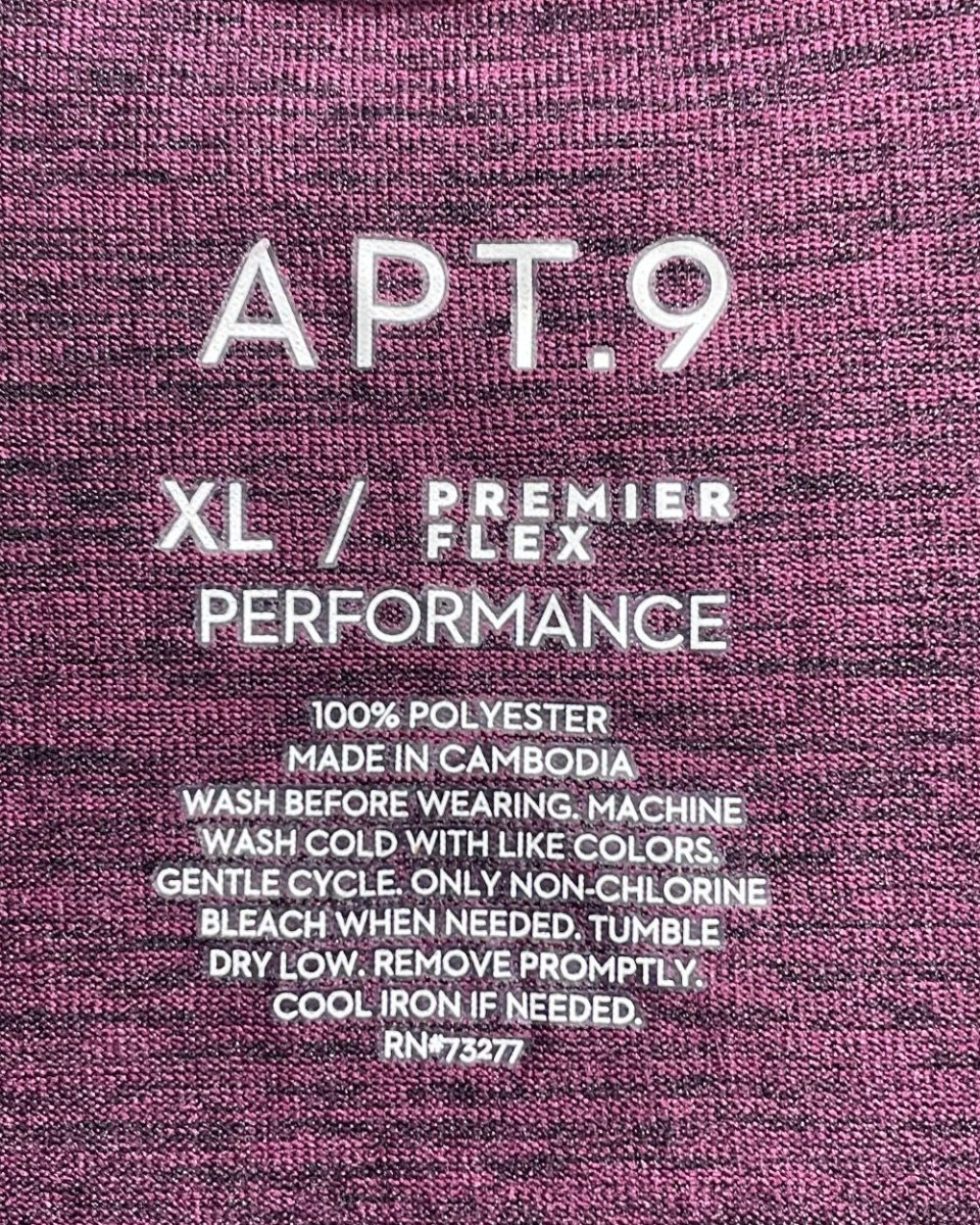 APT.9 Maroon Polyester Sport Polo T Shirt For Men X Large - Preloved Labels