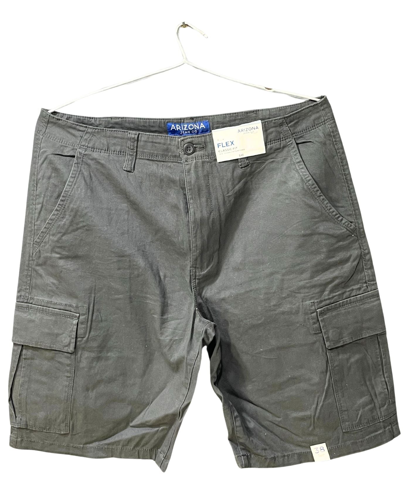 Arizona Gray Cotton Short For Men L - Preloved Labels