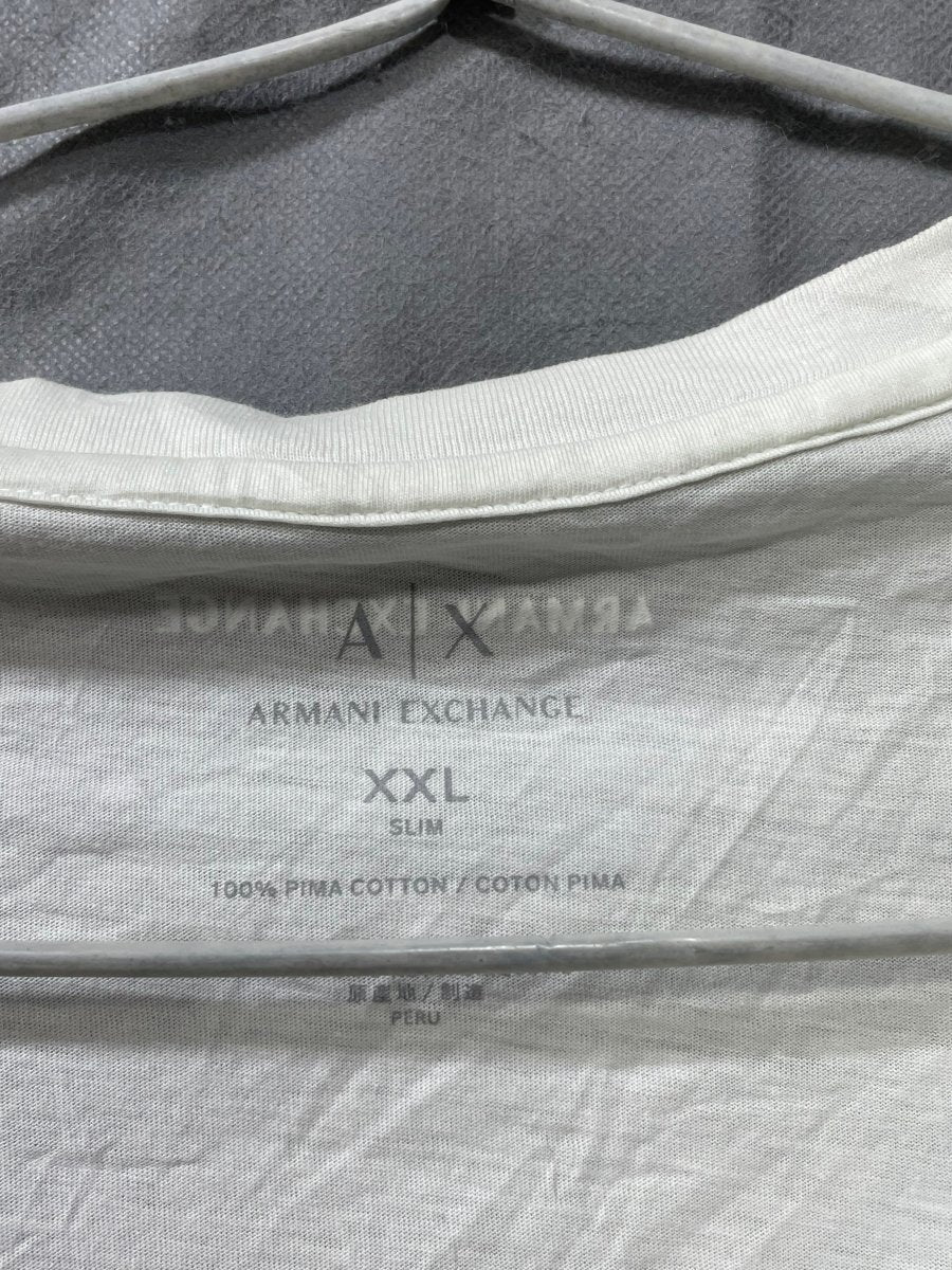 Armani Exchange White Cotton T Shirt For Men XL - Preloved Labels