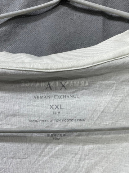 Armani Exchange White Cotton T Shirt For Men XL - Preloved Labels