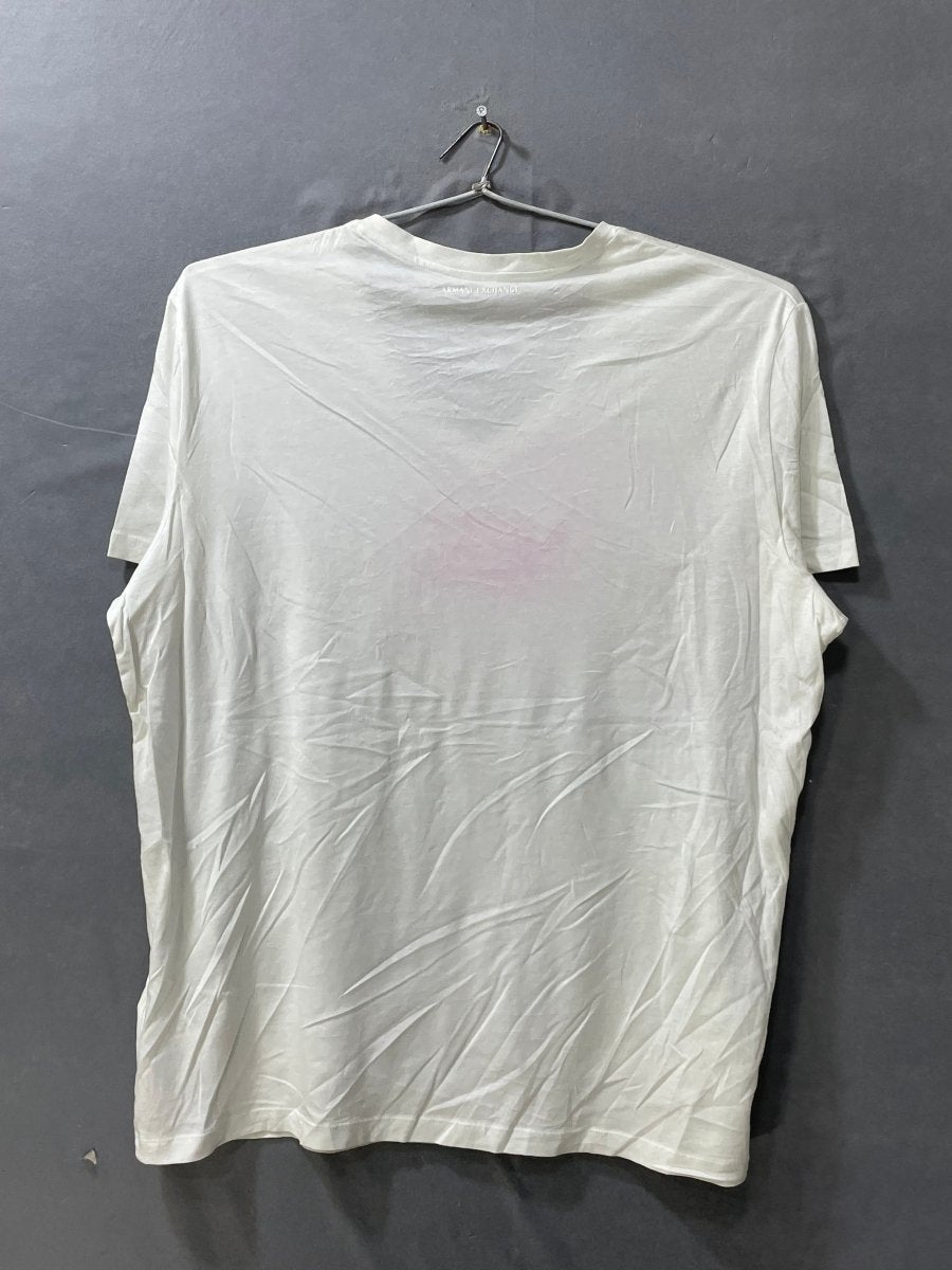 Armani Exchange White Cotton T Shirt For Men XL - Preloved Labels