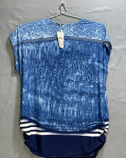 Aronia Blue Polyester Jersey Sport For Women T Shirt X Large - Preloved Labels