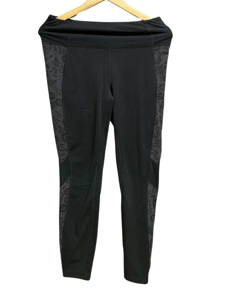 Avia Black Polyester Stretch Gym tights For Women M - Preloved Labels