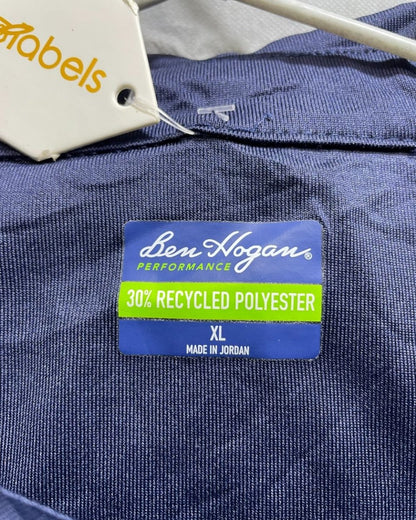 Ben Hogan Blue Polyester Jersey Sport Polo T Shirt For Men X Large - Preloved Labels