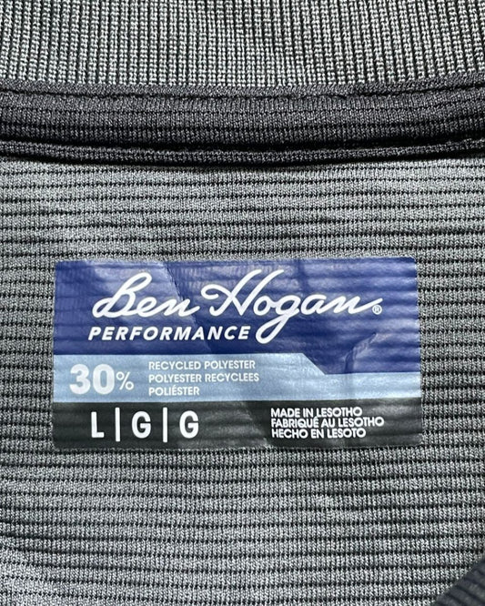 Ben Hogan Grey Polyester Sport Polo T Shirt For Men Large - Preloved Labels
