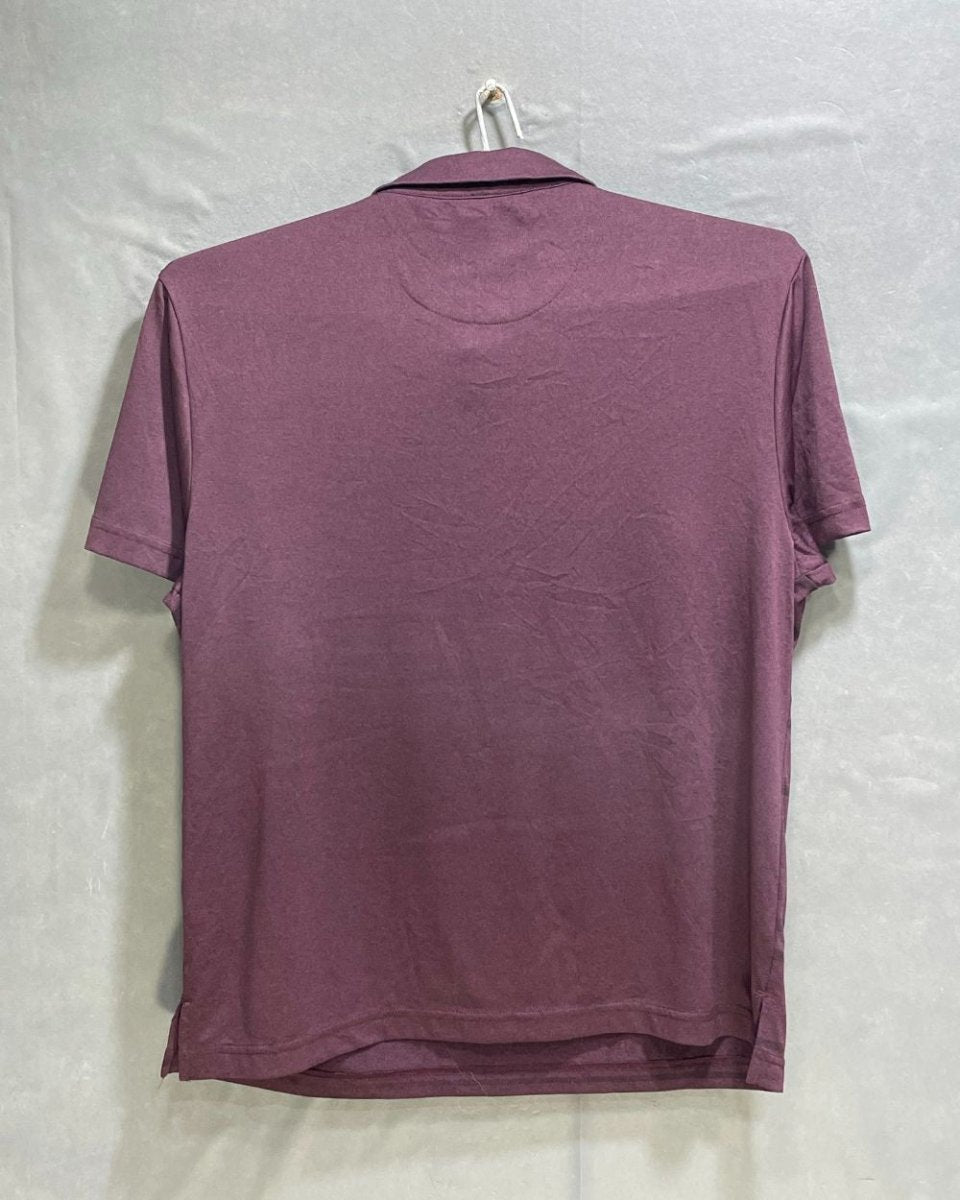 Ben Hogan Maroon Polyester Sport Polo T Shirt For Men Medium - Preloved Labels