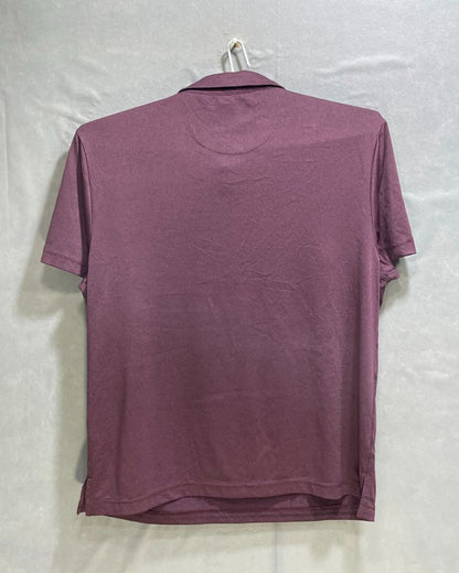 Ben Hogan Maroon Polyester Sport Polo T Shirt For Men Medium - Preloved Labels