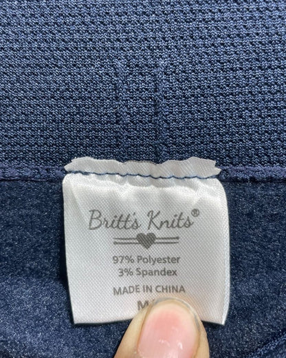 Britt's Knits Blue Polyester Stretch Gym tights For Women M - Preloved Labels