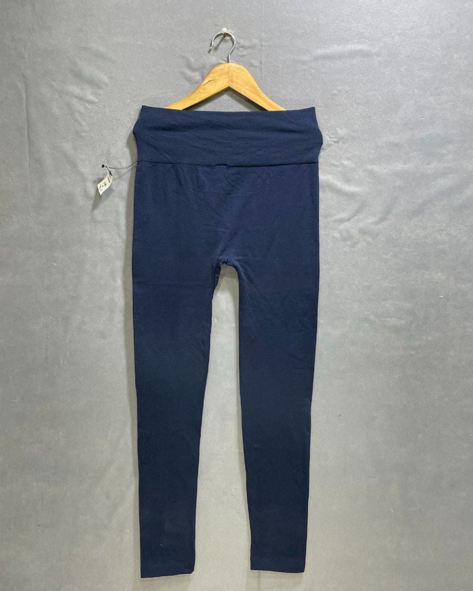 Britt's Knits Blue Polyester Stretch Gym tights For Women M - Preloved Labels