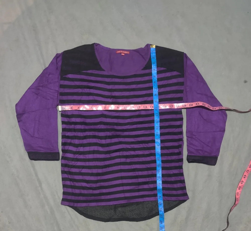 Brooks Women Purple Striped Sweatshirt M – Preloved Labels (view 4)