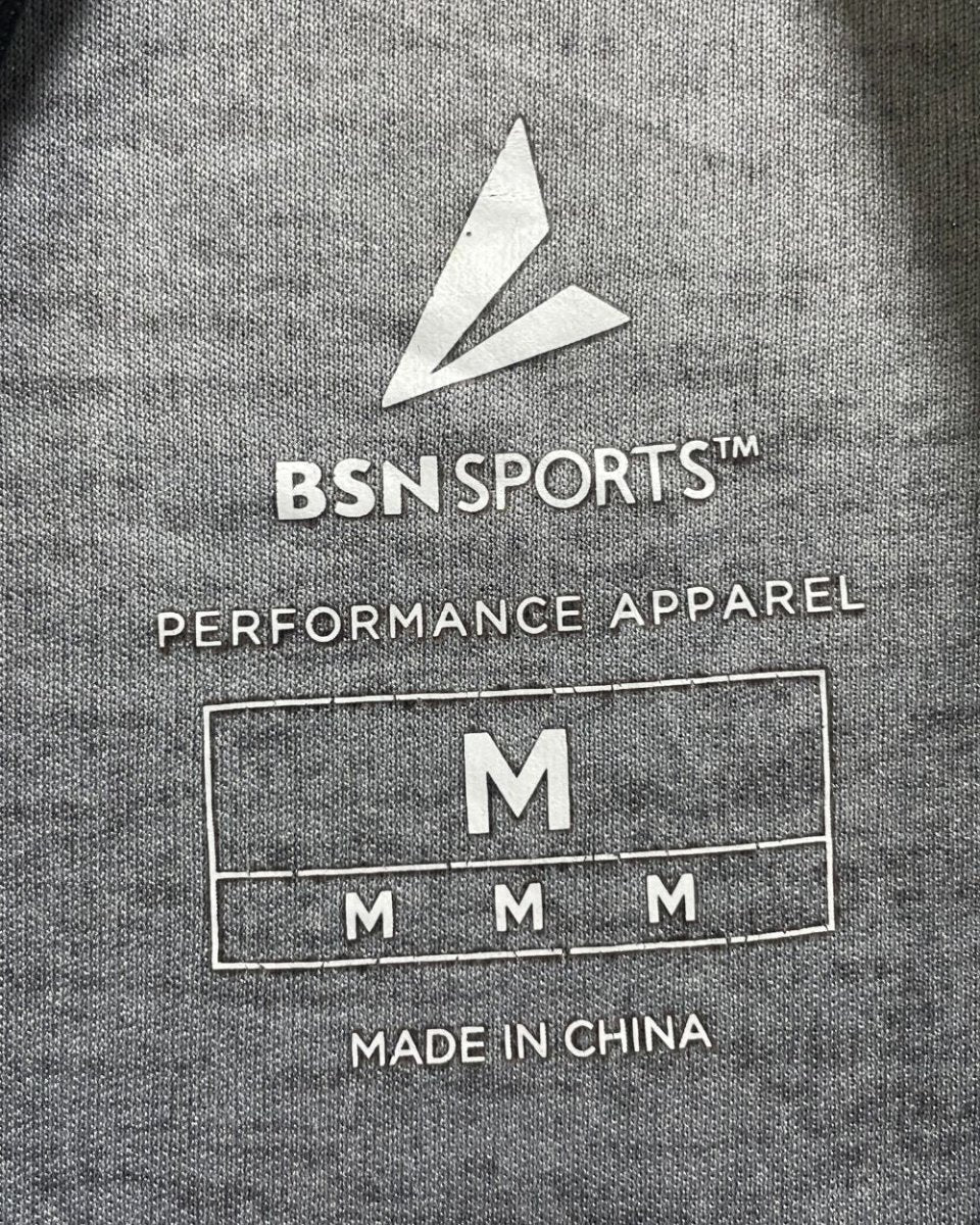 BSN Sports Black Polyester Sport Polo T Shirt For Men Medium - Preloved Labels