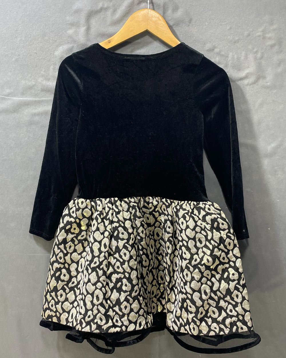 By Bonnie Jean Black Polyester Net For Girls Frock 5 Years - Preloved Labels