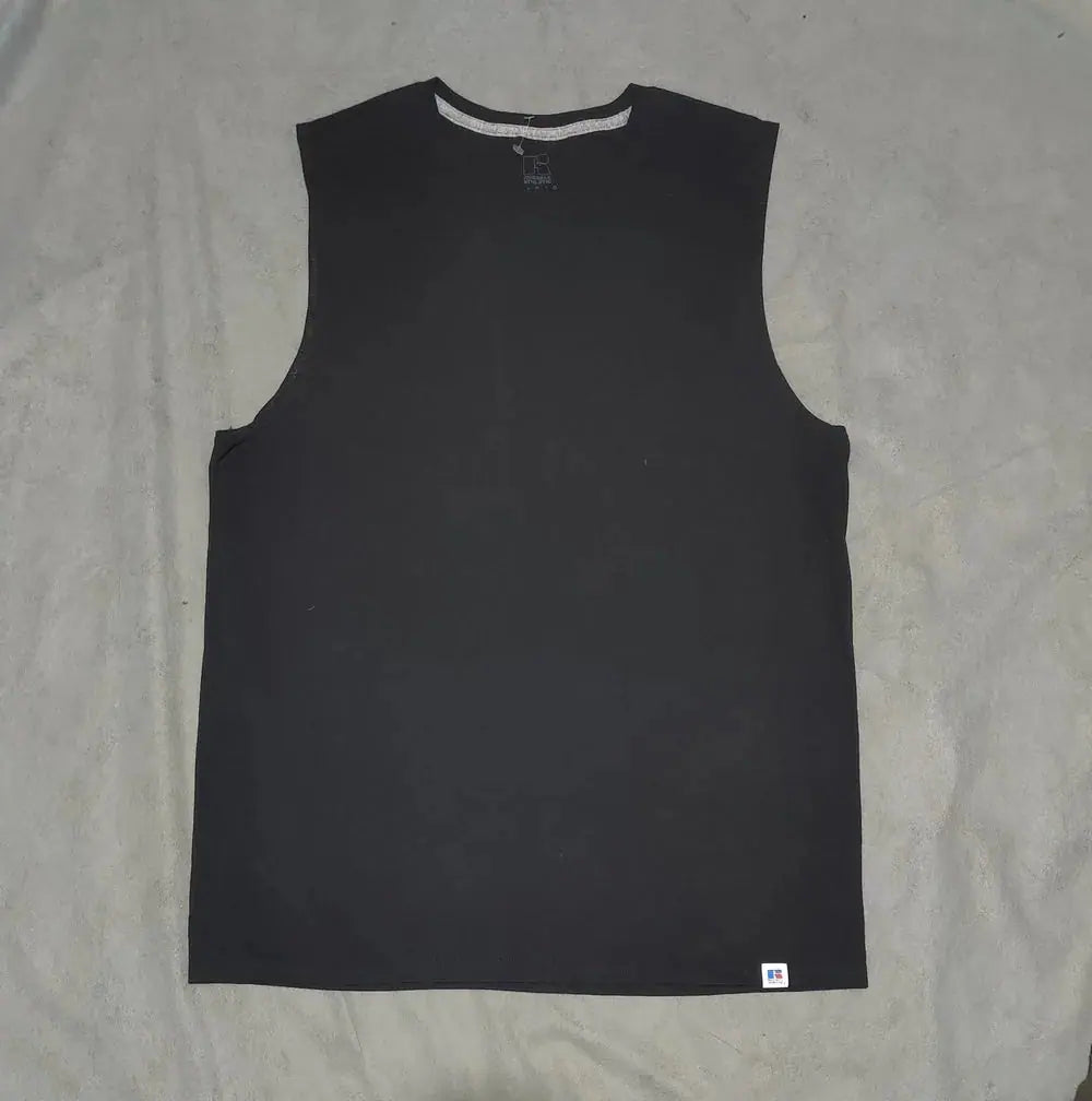 Russell Men Cotton Black Vest T Shirt L – Preloved Labels (view 2)