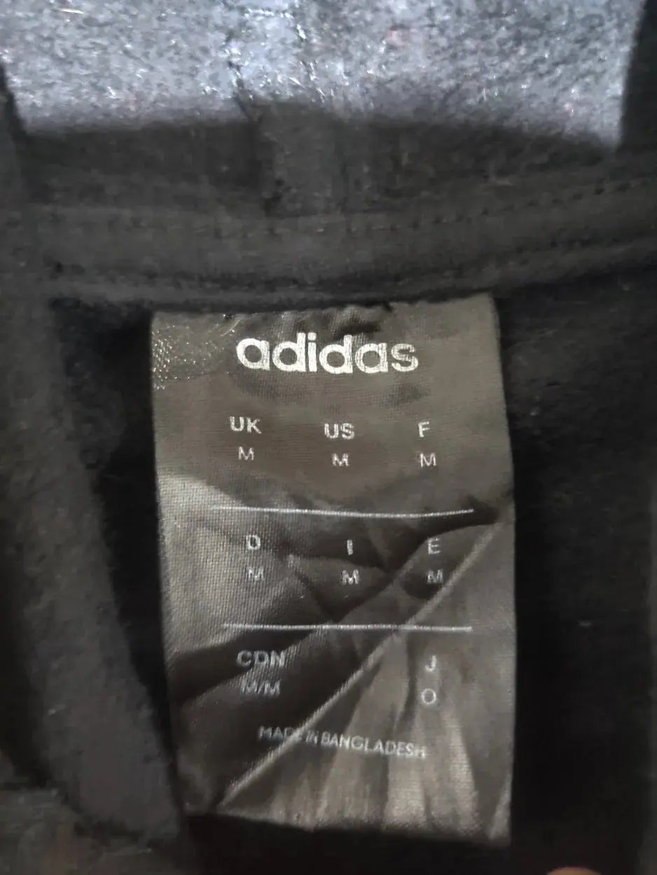 Adidas Men Cotton Fleece Black Hoodie M – Preloved Labels (view 3)