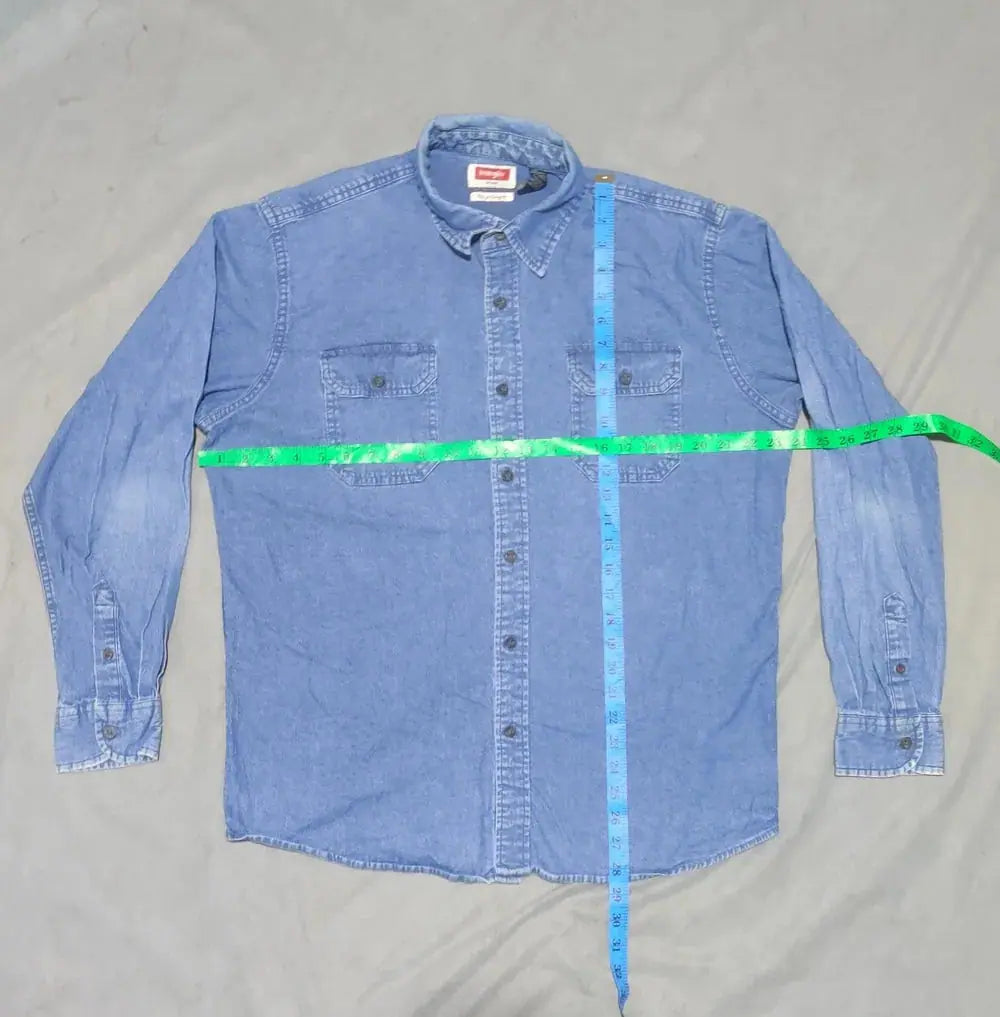 Wrangler Men Denim Blue Shirt L – view 3