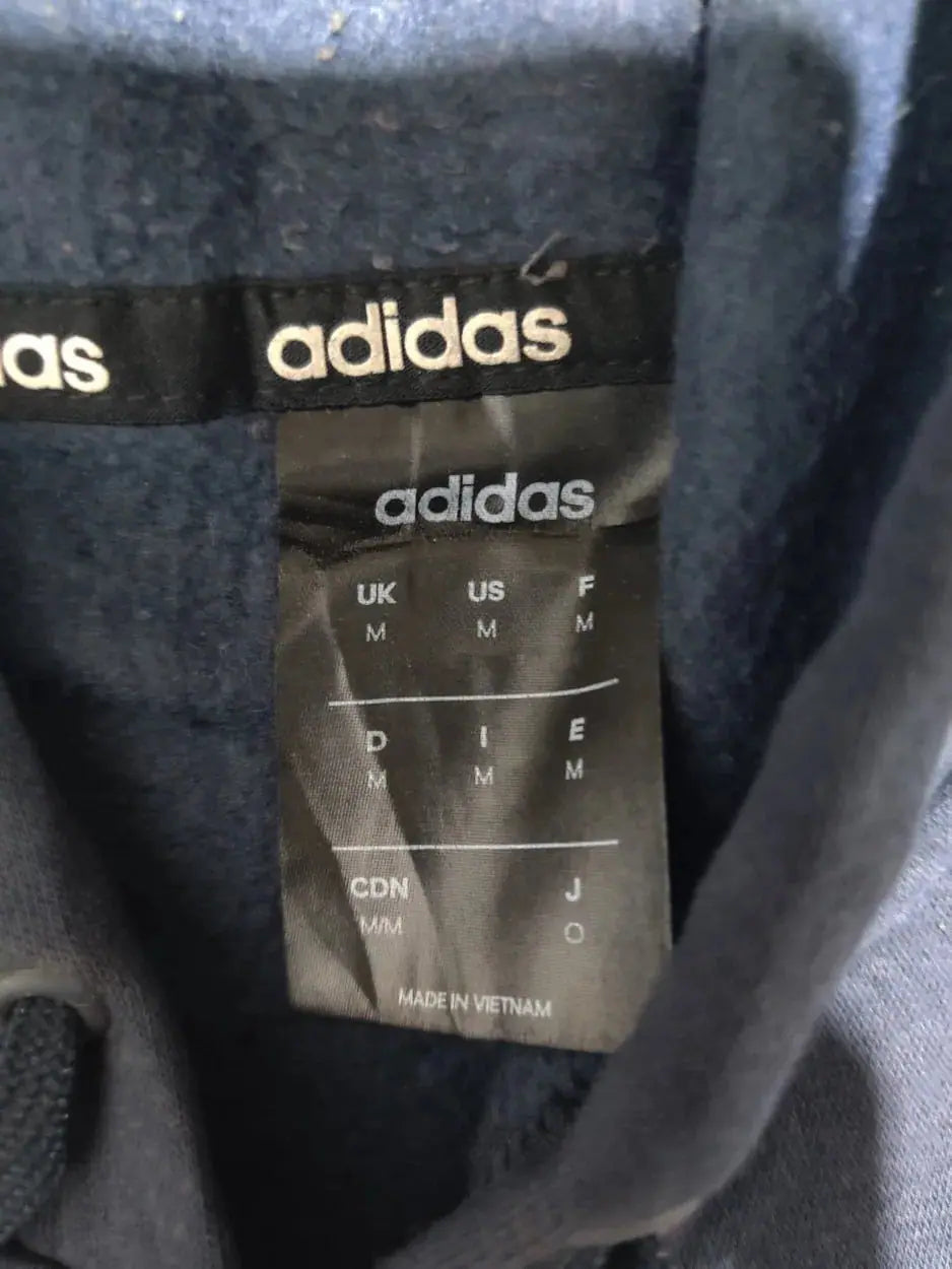 Adidas Men Cotton Fleece Blue Hoodie M – Preloved Labels (view 3)