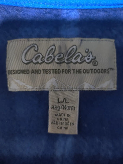 Cabela's Women Blue Checkered Zipper L – Preloved Labels (view 2)