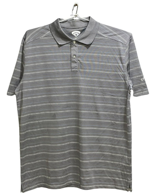 Callaway Grey Polyester Sport Polo T Shirt For Men Large - Preloved Labels