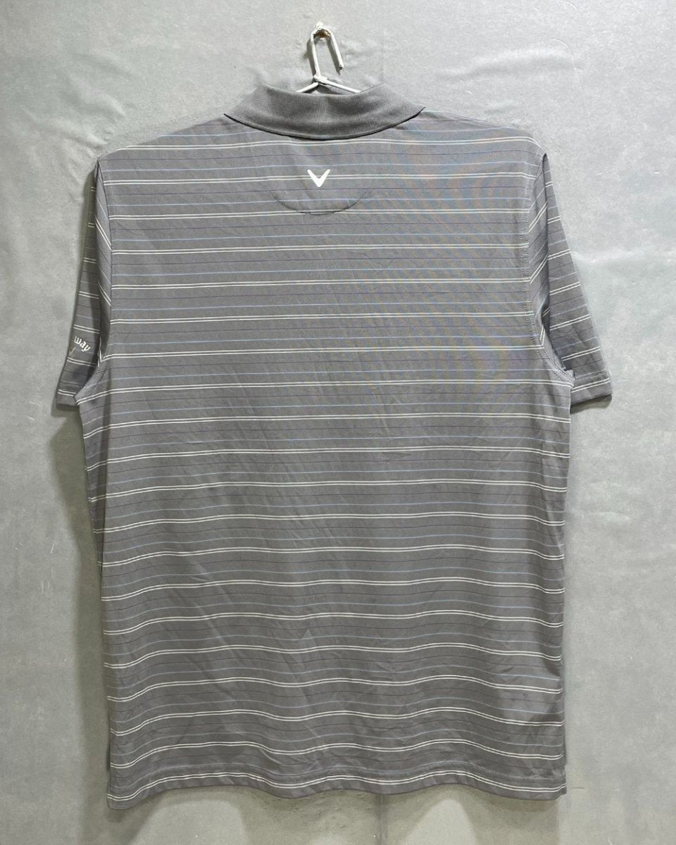 Callaway Grey Polyester Sport Polo T Shirt For Men Large - Preloved Labels