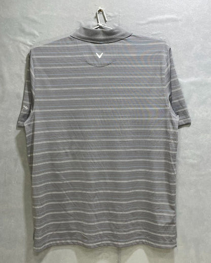 Callaway Grey Polyester Sport Polo T Shirt For Men Large - Preloved Labels