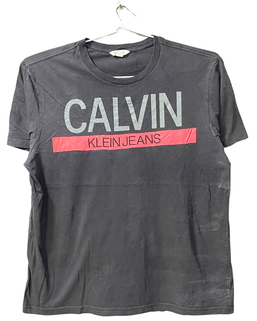 Calvin Klein Black Cotton T Shirt For Men L - Preloved Labels