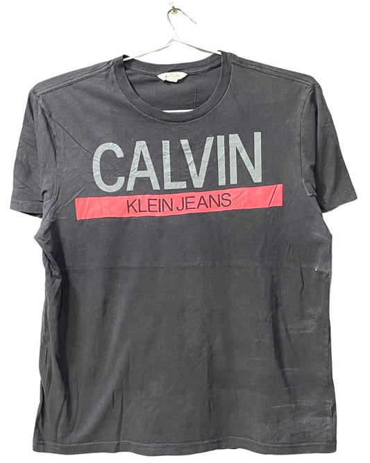 Calvin Klein Black Cotton T Shirt For Men L - Preloved Labels