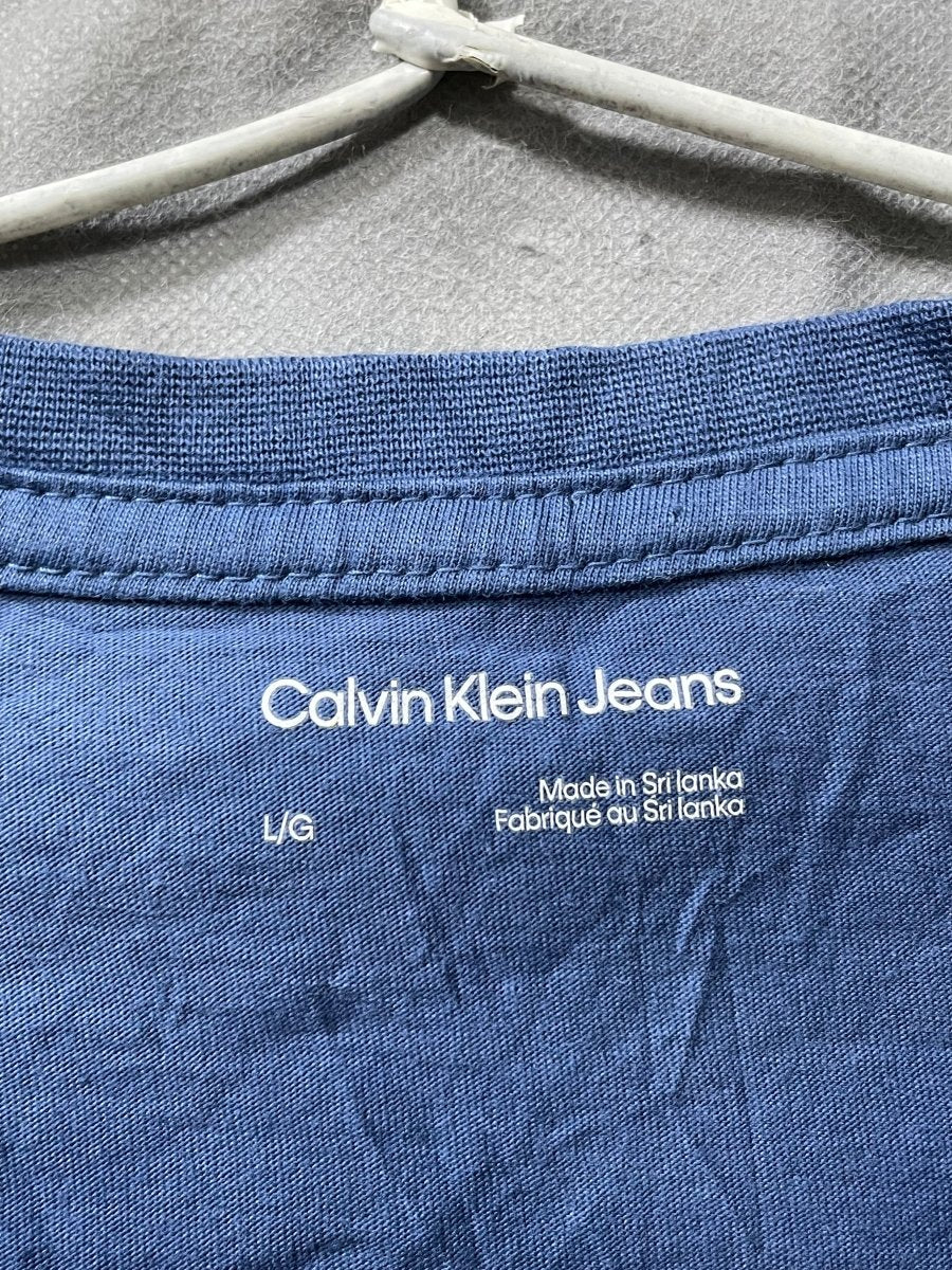 Calvin Klein Blue Cotton T Shirt For Men L - Preloved Labels