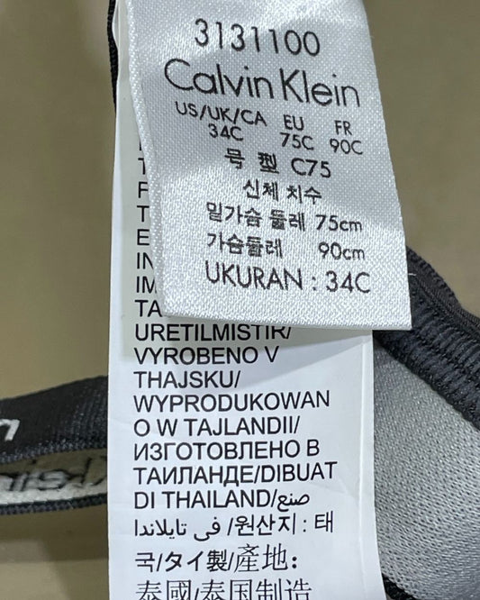 Calvin Klein Gray Bra For Women Medium - Preloved Labels