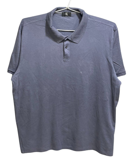 Calvin Klein Gray Cotton Jersey Polo T Shirt For Men X Large - Preloved Labels